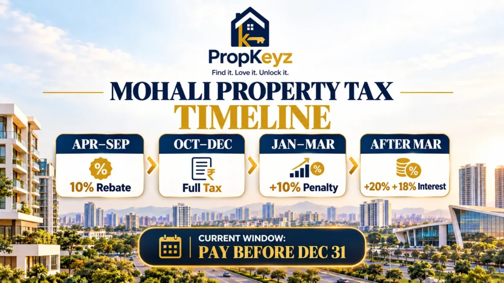 Mohali property tax deadline 2026-27 rebate penalty and interest timeline