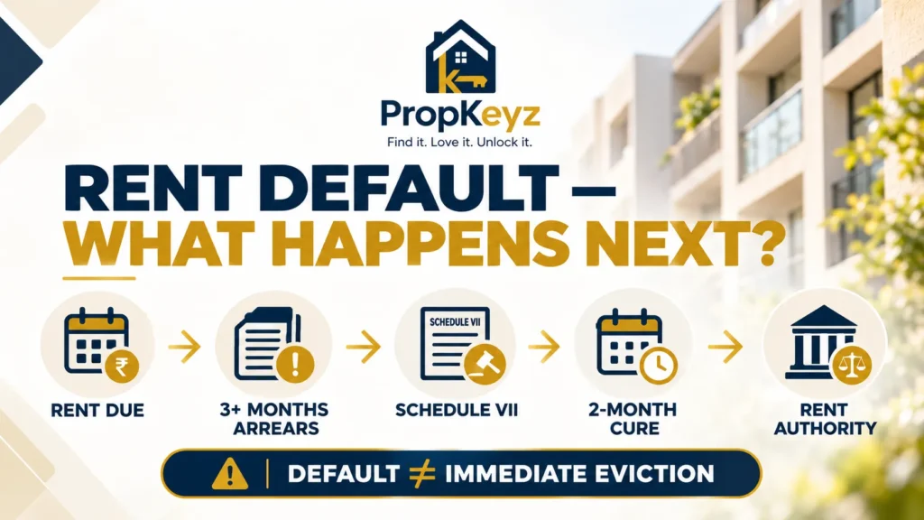 Mohali rent arrears Schedule VII two month cure eviction process