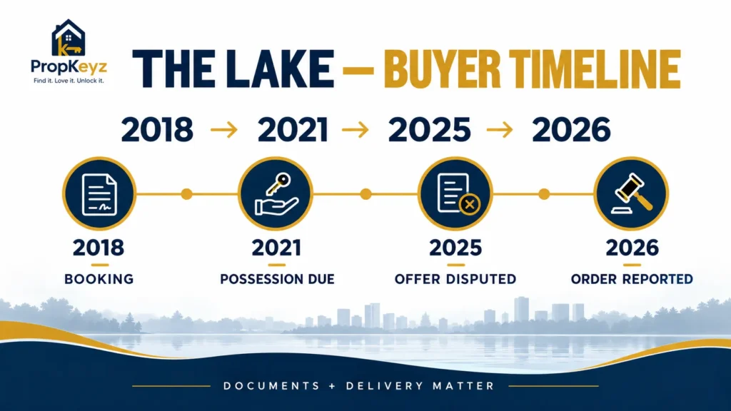 Omaxe The Lake New Chandigarh buyer possession delay timeline 2018 2026