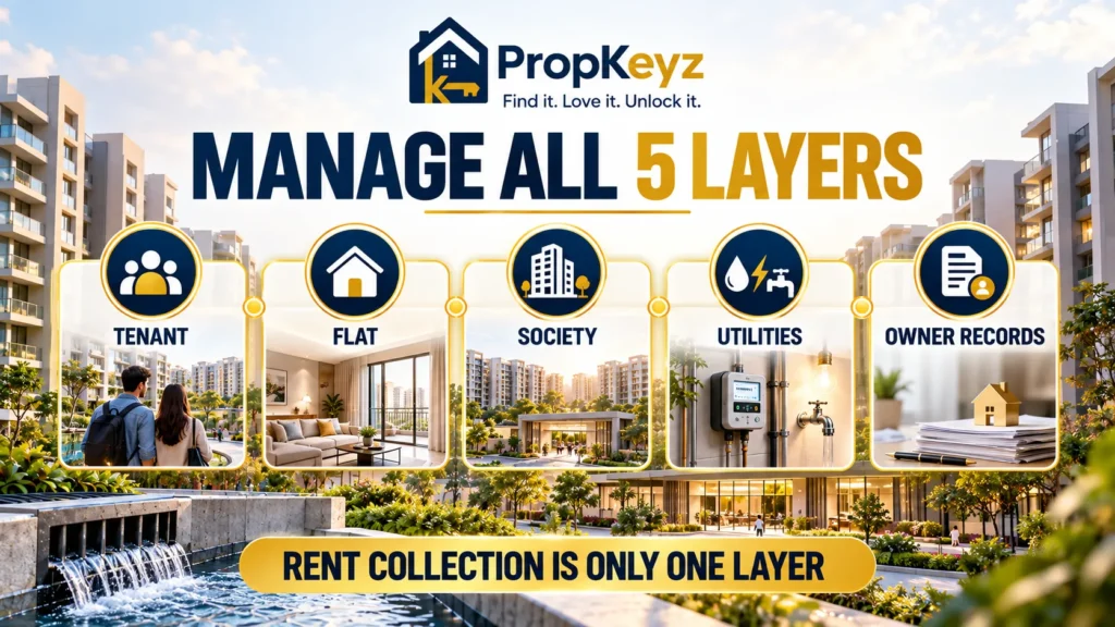 Zirakpur property management system for tenant flat society utilities and owner records
