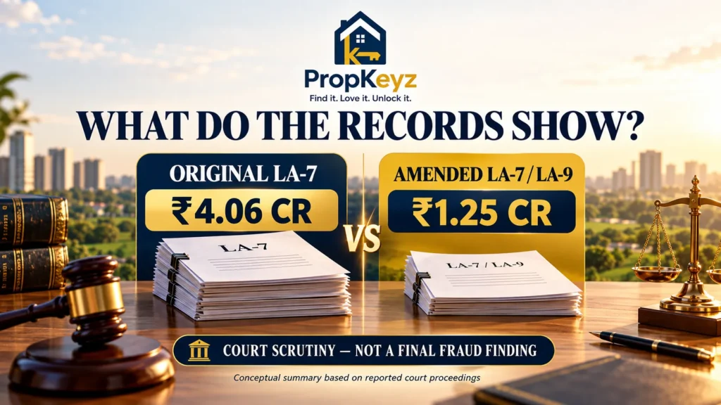 GMADA LA-7 LA-9 ₹4.06 crore vs ₹1.25 crore compensation record dispute