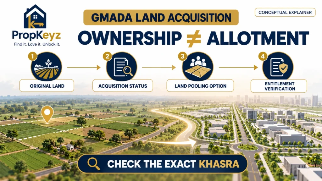 GMADA acquired land verification and land pooling property buyer guide