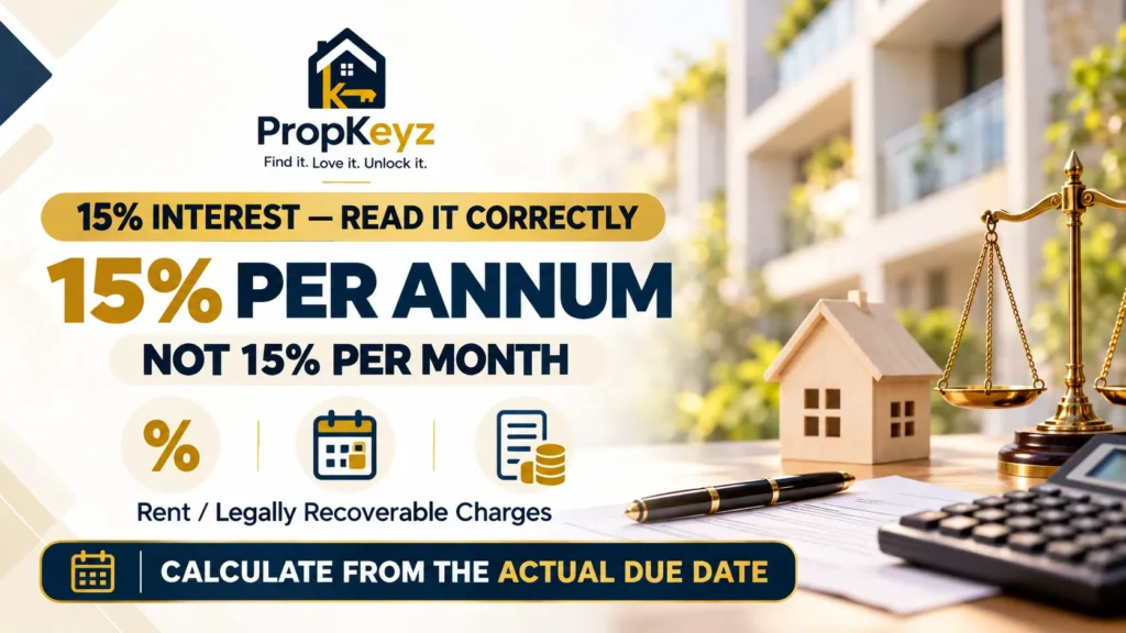 Mohali rent default 15 percent annual interest Punjab Rent Act