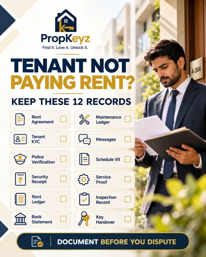 Mohali landlord rent default eviction document checklist