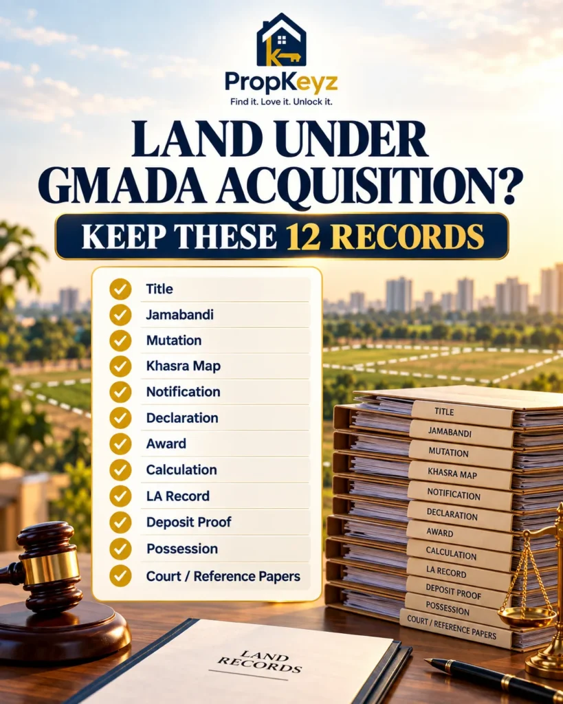 GMADA land acquisition compensation documents checklist for Mohali landowners