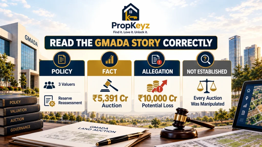 GMADA reserve price policy facts ED ₹10,000 crore allegation and ₹5,391 crore auction 2026