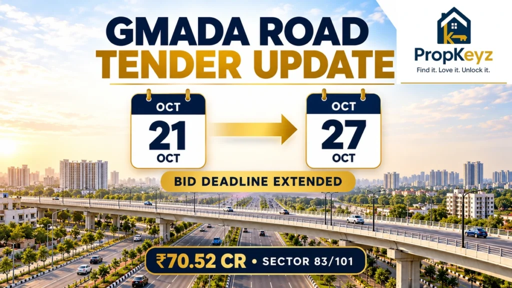 GMADA Sector 83/101 road tender deadline extended to 27 October 2026